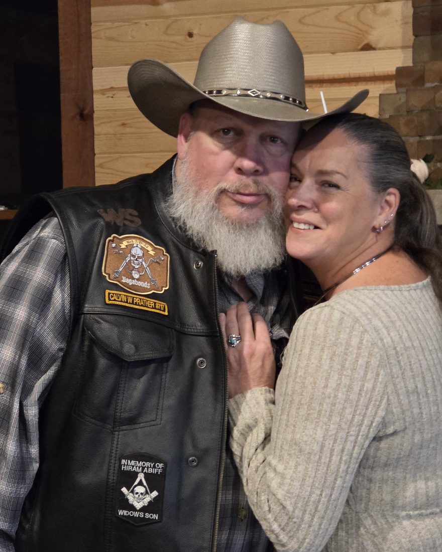 The husband-and-wife owners of Ivy Woods Land Services, a veteran and woman owned land clearing and forestry mulching business in Noblesville, Indiana.